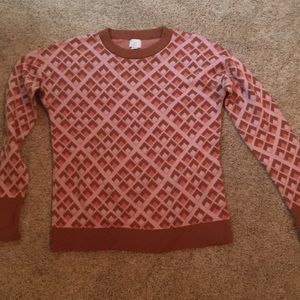 A new day pink, salmon and brown small sweater
